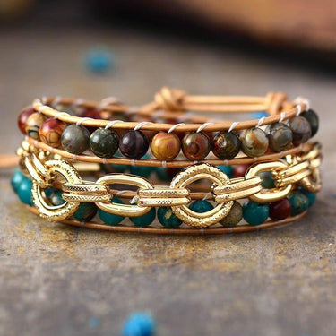 Touch of Glam Jasper Wrap Bracelet-Your Soul Place
